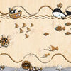 Peinture murale Navire sous-marin beige Poissons M3603