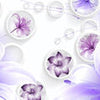 Wall Mural Purple Flowers 3D Circles Abstract Ornaments M4409