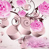 Papier Peint Roses Roses Cylindre Brindille d'Eau Decor M4425