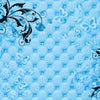 Papier peint Bleu clair branche de fleurs de papillons M4450
