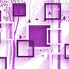 Papier peint Violet Fenêtre abstraite Oiseaux de la forêt M4504