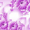 Wall Mural Purple ornaments 3D shapes flowers M4521