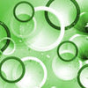 Papiers peints Cercles 3D gouttes vertes bulles fleurs M4572