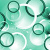 Papiers peints Cercles 3D gouttes turquoise bulles fleurs M4573