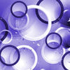 Wall mural 3D circles purple drops bubble flowers M4575