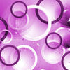 Fototapete 3D Kreise violett Tropfen Blase Blumen M4576