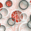 Papier peint Red Knots 3D Abstract Window Circles M4591