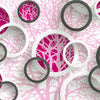 Papiers peints cercles de fenêtre abstraits roses 3D M4592