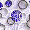 Wall Mural Blue Knots 3D Abstract Window Circles M4594