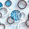 Papier peint Bleu clair Noeuds 3D Résumé Fenêtre Cercle M4596