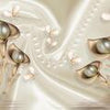 Fototapete Tulpen Gold Perlen Schmetterlinge M4604