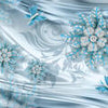 Fototapete Abstrakt hell blau Blumen diamanten Seid M4741