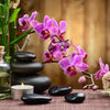 Wall Mural spa stones oil bamboo pink orchids M4816
