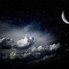 Papiers peints ciel nuit lune étoiles nuages ​​M4823