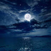 Papiers peints veilleuses ciel pleine lune étoiles de mer M4866