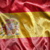Fototapete Wehende spanische Flagge M4909