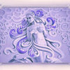 Papiers peints femme mur piliers rembourrage pierres précieuses violet M5177
