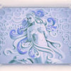 Wall Mural woman wall pillars upholstery gems blue M5182