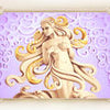 Papier peint Yellow Woman Columns Purple Gems Wall M5189