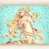 Wall Mural Yellow Woman Columns Turquoise Gems Wall M5190