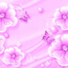 Papier peint fleurs papillons perles rose M5238
