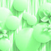 Papier peint Fleurs cercles 3D effet abstrait vert M5338