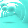 Papiers peints Couloir Boules 3D turquoise M5350