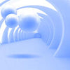 Papiers peints Couloir Boules 3D bleu clair M5354