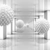 Papiers peints 3D salle lumineuse du couloir boules grises M5413
