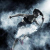 Fototapete Fitness Frau mit Rauch Effekt M5700