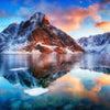 Wall mural Mountain with Lake M5744