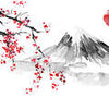 Fototapete Japanischer Stil Landschaftszeichnung M5928