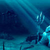 Fototapete Griechische Statue Unterwasser Licht M5955