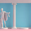 Fototapete Griechische Statue mit Säulen M5958