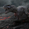 Poster XXL T-Rex Dino dans un paysage de lave M6016