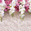 Wall Mural 3D flowers orchids pattern stucco relief M6093
