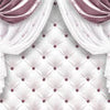 Wall mural curtains with flowers and pearls M6128