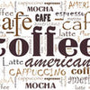 Wall Mural Coffee Font Words M6153