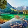 Wall Mural Mountains Mountain Lake Forest M6180
