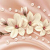 Papier peint fleurs perles pastel M6249