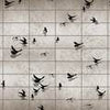 Papier peint Grunge oiseaux silhouette M6287