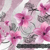 Wall mural pink flowers ornaments M6292