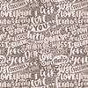 Wall Mural Font love brown M6364