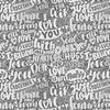 Wall Mural Font love gray M6366