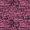Wall Mural Font love pink 1 M6368