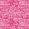 Wall Mural Font love pink M6369