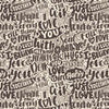 Wall Mural Font pattern brown M6372