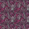 Papier peint Alphabet rose rose M6374