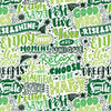 Wall mural motivational pattern green M6396