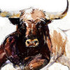 Papier peint illustration taureau marron M6543